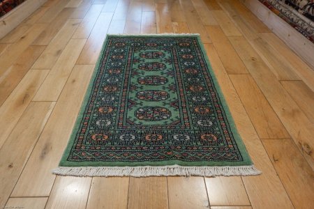 Hand-Knotted Bokhara Rug From Pakistan