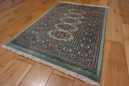 Hand-Knotted Bokhara Rug From Pakistan