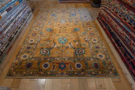 Hand-Knotted Sultanabad Rug From Afghanistan