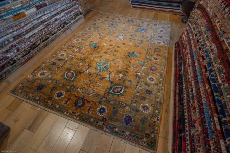 Hand-Knotted Sultanabad Rug From Afghanistan