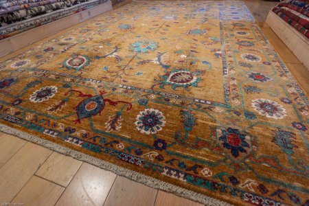 Hand-Knotted Sultanabad Rug From Afghanistan