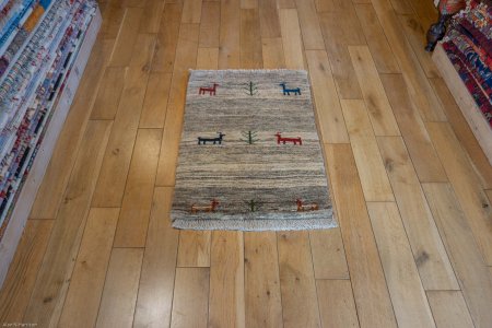 Hand-Knotted Gabbeh Rug From Iran (Persian)