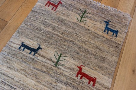 Hand-Knotted Gabbeh Rug From Iran (Persian)