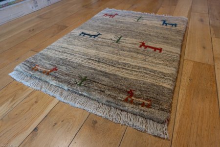 Hand-Knotted Gabbeh Rug From Iran (Persian)