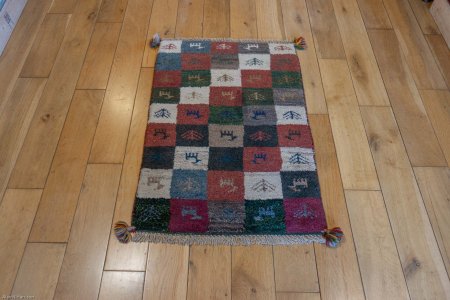 Hand-Knotted Gabbeh Rug From Iran (Persian)