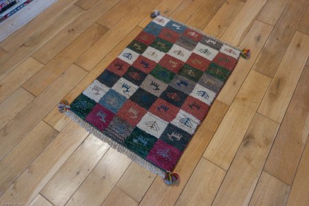 Hand-Knotted Gabbeh Rug From Iran (Persian)