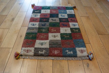 Hand-Knotted Gabbeh Rug From Iran (Persian)
