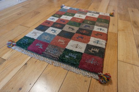 Hand-Knotted Gabbeh Rug From Iran (Persian)