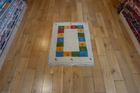 Hand-Knotted Gabbeh Rug From Iran (Persian)