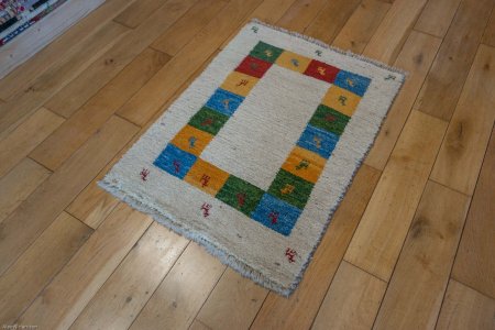 Hand-Knotted Gabbeh Rug From Iran (Persian)
