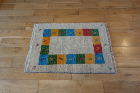 Hand-Knotted Gabbeh Rug From Iran (Persian)