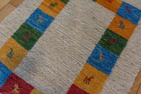 Hand-Knotted Gabbeh Rug From Iran (Persian)