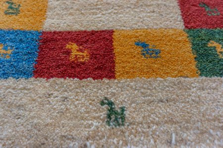 Hand-Knotted Gabbeh Rug From Iran (Persian)