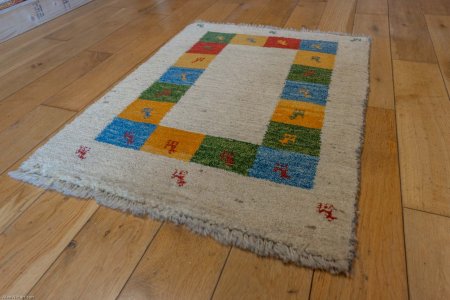Hand-Knotted Gabbeh Rug From Iran (Persian)