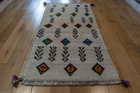 Hand-Knotted Gabbeh Rug From Iran (Persian)
