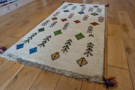Hand-Knotted Gabbeh Rug From Iran (Persian)