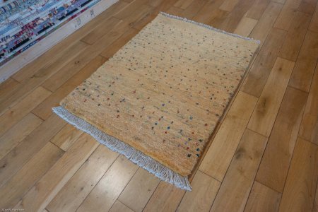 Hand-Knotted Gabbeh Rug From Iran (Persian)