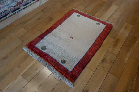 Hand-Knotted Gabbeh Rug From Iran (Persian)