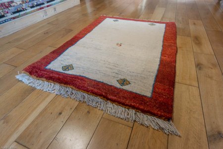 Hand-Knotted Gabbeh Rug From Iran (Persian)