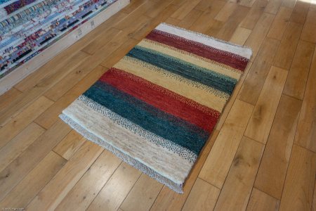 Hand-Knotted Gabbeh Rug From Iran (Persian)