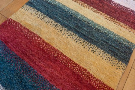 Hand-Knotted Gabbeh Rug From Iran (Persian)