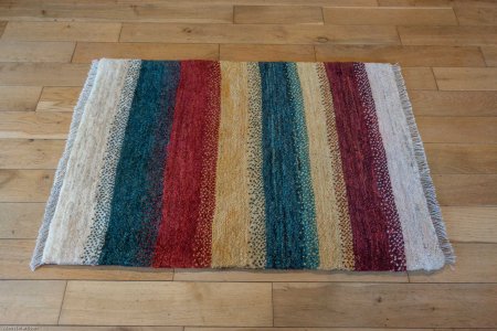 Hand-Knotted Gabbeh Rug From Iran (Persian)