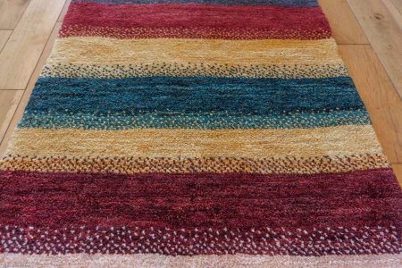Hand-Knotted Gabbeh Rug From Iran (Persian)