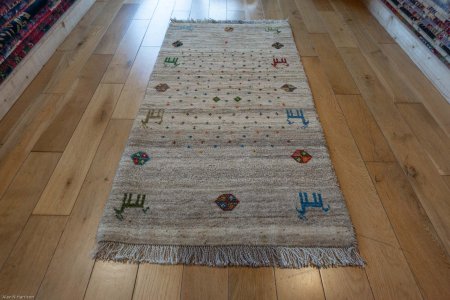Hand-Knotted Gabbeh Rug From Iran (Persian)