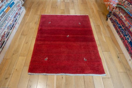 Hand-Knotted Gabbeh Rug From Iran (Persian)