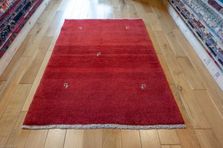 Hand-Knotted Gabbeh Rug From Iran (Persian)