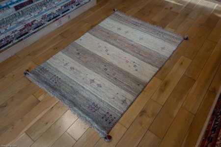 Hand-Knotted Gabbeh Rug From Iran (Persian)