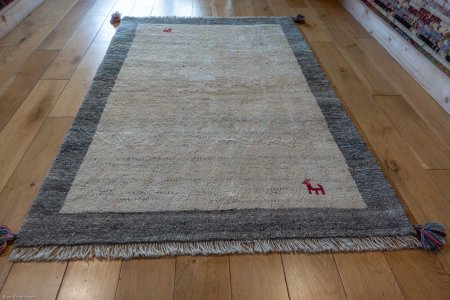 Hand-Knotted Gabbeh Rug From Iran (Persian)