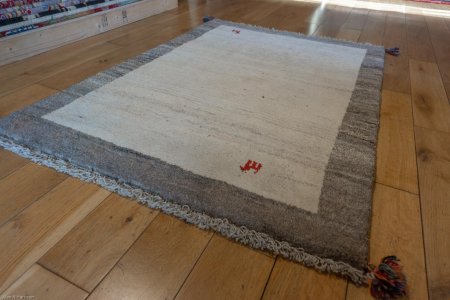 Hand-Knotted Gabbeh Rug From Iran (Persian)