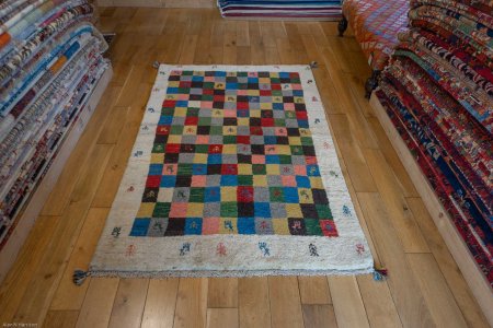 Hand-Knotted Gabbeh Rug From Iran (Persian)