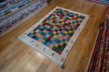 Hand-Knotted Gabbeh Rug From Iran (Persian)