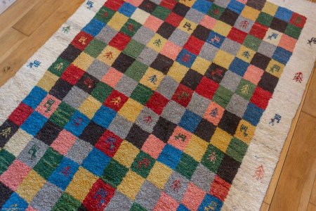 Hand-Knotted Gabbeh Rug From Iran (Persian)