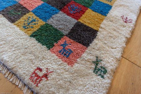 Hand-Knotted Gabbeh Rug From Iran (Persian)