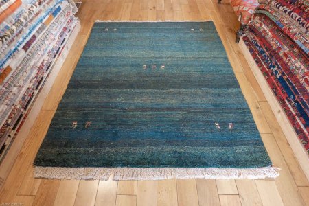 Hand-Knotted Gabbeh Rug From Iran (Persian)