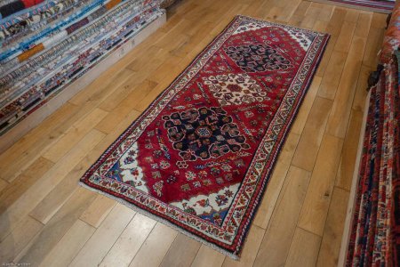 Hand-Knotted Qashgai Runner From Iran (Persian)