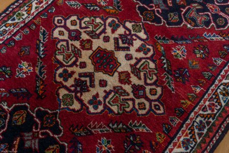Hand-Knotted Qashgai Runner From Iran (Persian)