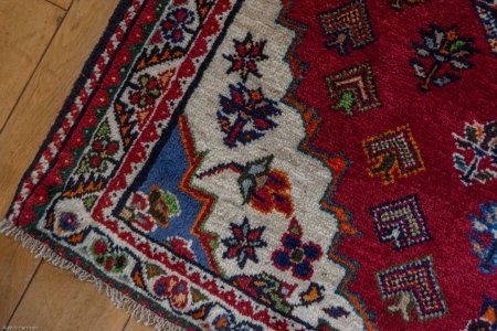 Hand-Knotted Qashgai Runner From Iran (Persian)