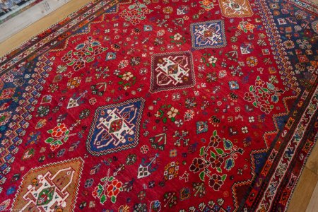 Hand-Knotted Qashgai Rug From Iran (Persian)
