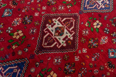 Hand-Knotted Qashgai Rug From Iran (Persian)