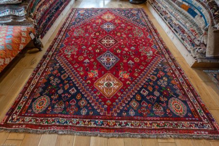 Hand-Knotted Qashgai Rug From Iran (Persian)