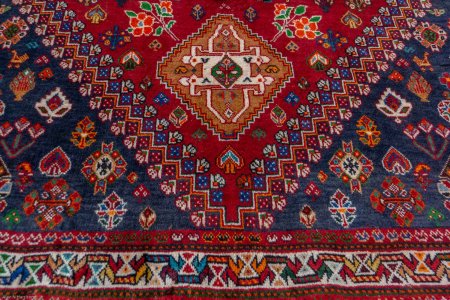 Hand-Knotted Qashgai Rug From Iran (Persian)