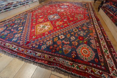 Hand-Knotted Qashgai Rug From Iran (Persian)