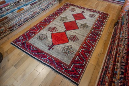Hand-Knotted Gabbeh Rug From Iran (Persian)