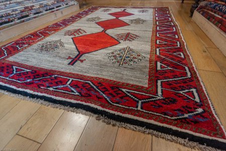 Hand-Knotted Gabbeh Rug From Iran (Persian)