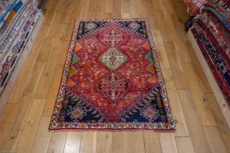 Hand-Knotted Qashgai Rug From Iran (Persian)