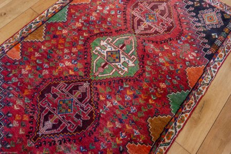 Hand-Knotted Qashgai Rug From Iran (Persian)